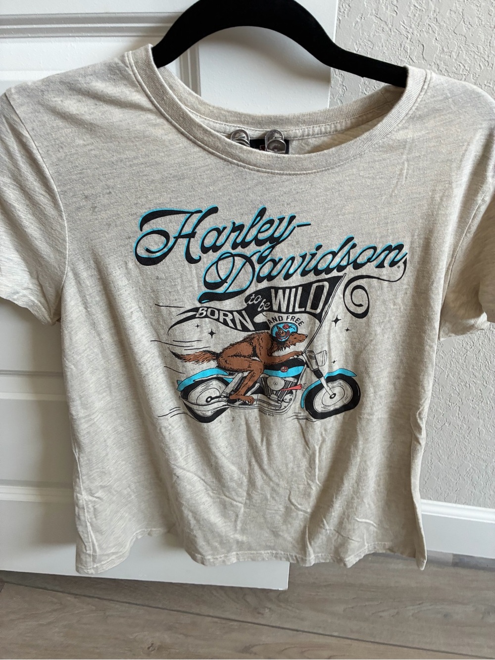 Harley-Davidson White Tee with Black Stampede Graphic
